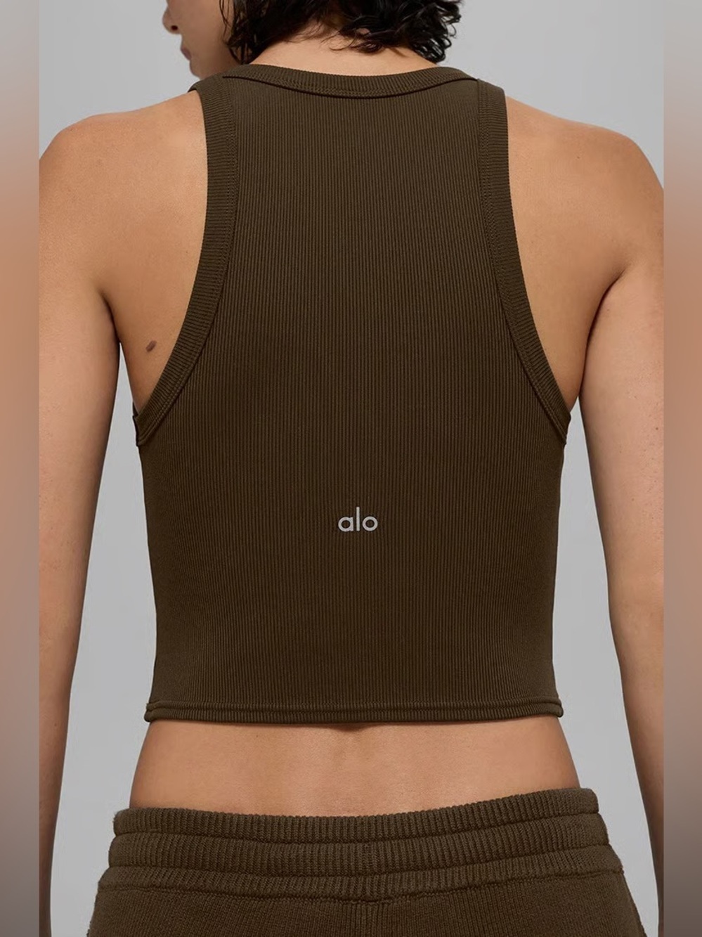 ALO Yoga Ribbed Racerback Crop Tank Top